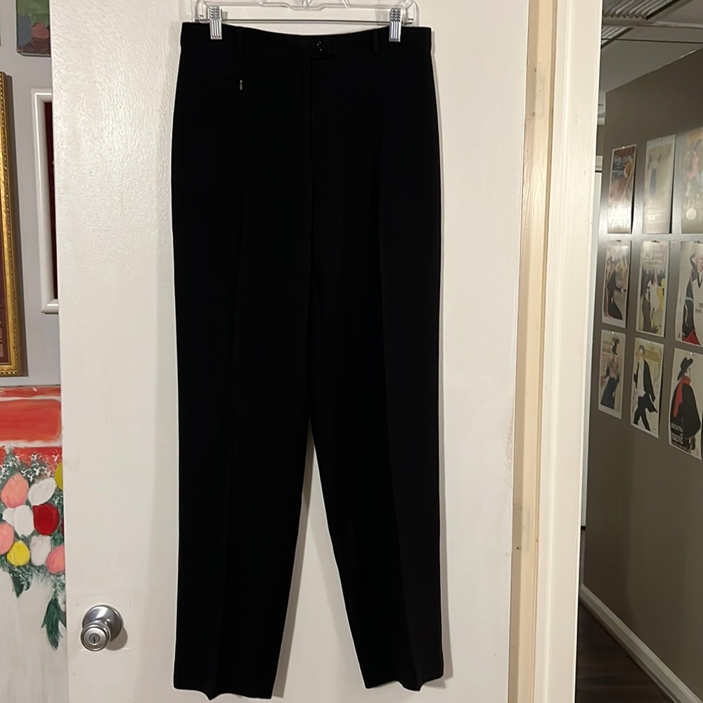 Joseph Ribkoff black flat front trousers